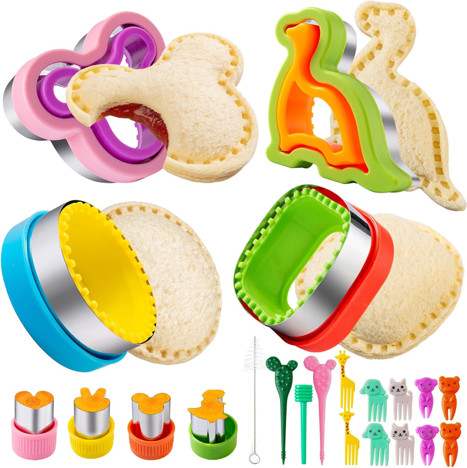 Sandwich Cutter for Kids Lunch, Large, 22pcs