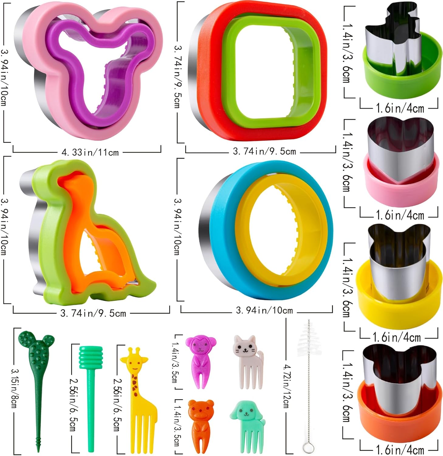 Sandwich Cutter for Kids Lunch, Large, 22pcs