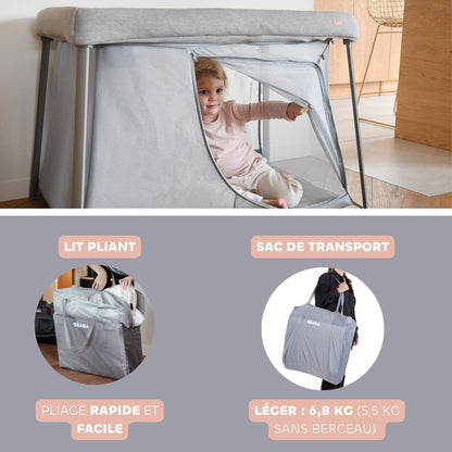Beaba 4 In 1 Travel Cot Pebble (Grey)