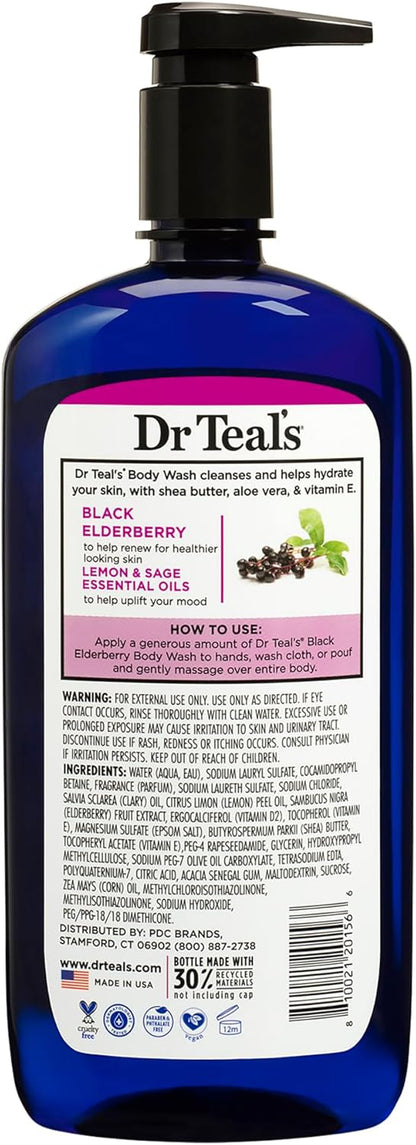 Dr. Teal's Black Elderberry Body Wash (710ml)