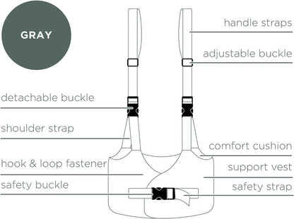 UpSpring Baby Walking Wings Learning to Walk Assistant and Toddler Harness, Pink