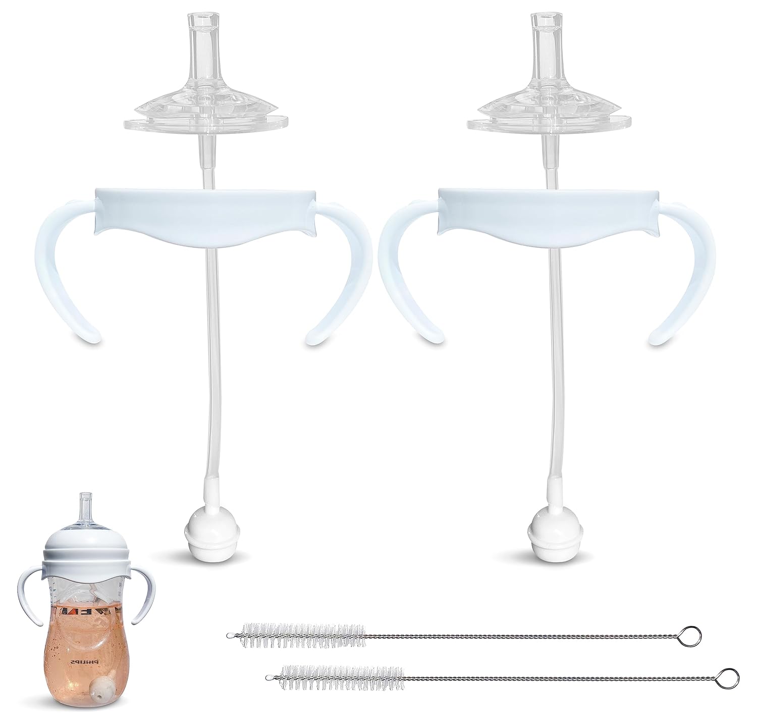 Straw Cup Conversion Kit for Philips Avent Natural Baby Bottle, 2pcs