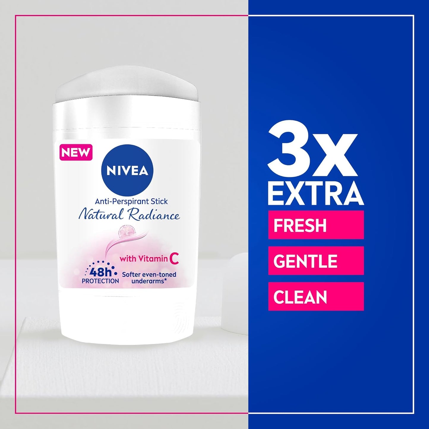 نيفيا مزيل عرق نسائي على هيئة عصا توهج طبيعي (50ml)