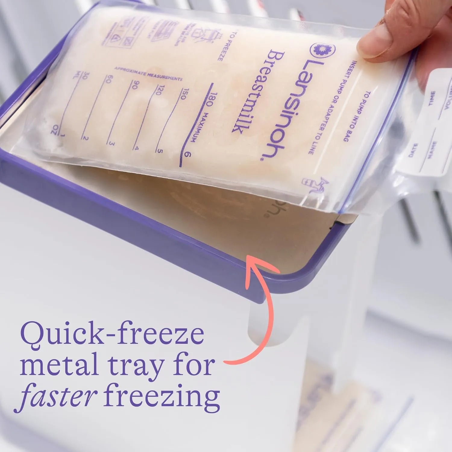 Lansinoh Breastmilk Storage Container with Quick-Freeze Tray