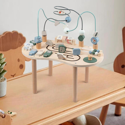 Little Story Wooden Activity Table Montessori Play (Multicolor)