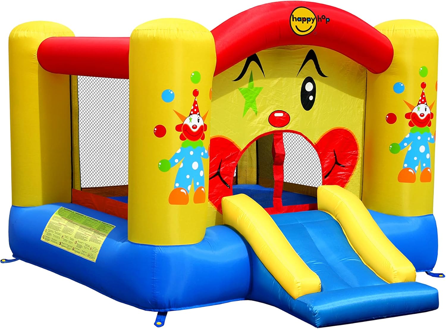 Happy Hop Clown Slide and Hoop Bouncer