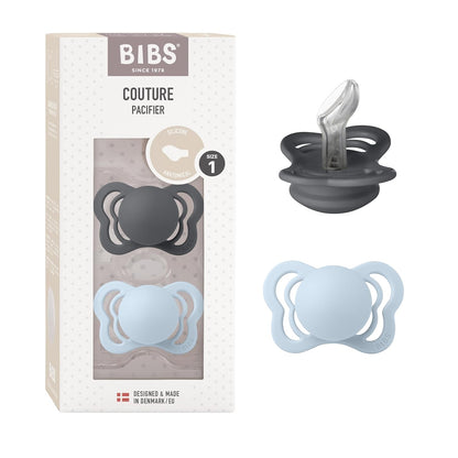 BIBS Pacifier Couture Latex - Pack of 2 (Size 1)
