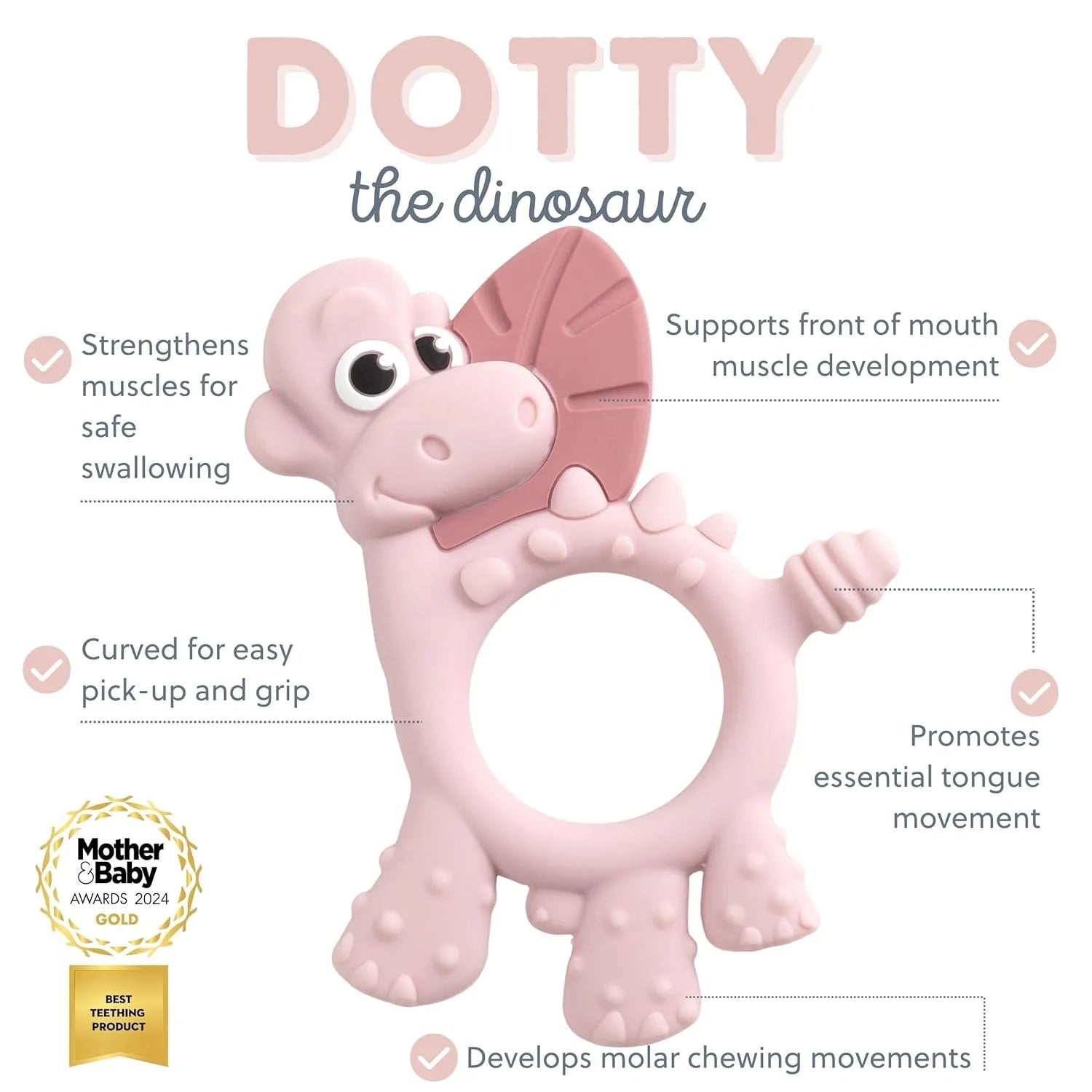 Bibado Sensory Teether Dotty the Dinosaur