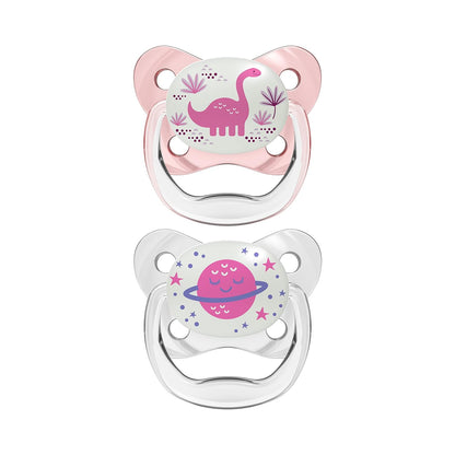 Dr. Brown's Pacifier Prevent Glow In The Dark Butterfly Shield Soother -  Pack of 2 (Stage 2/6-18 Months))