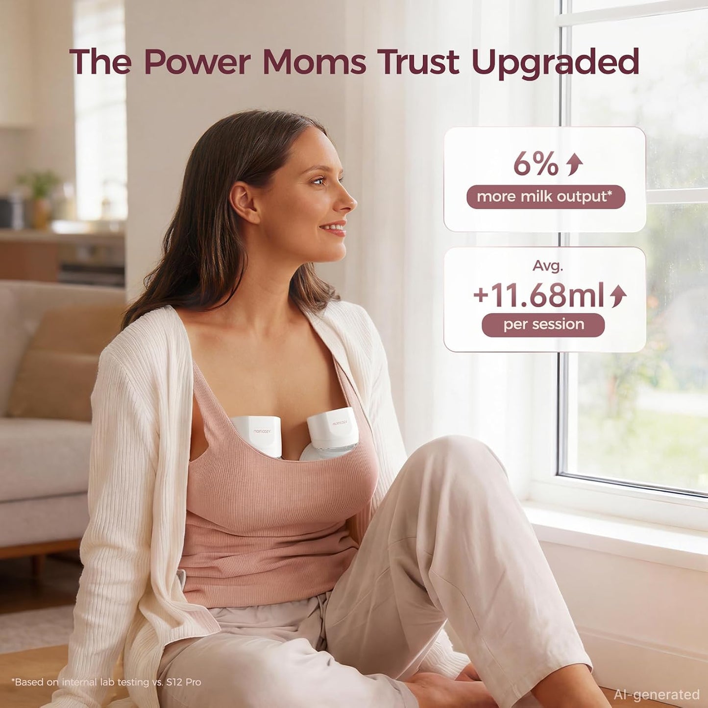 Momcozy Wearable Breast Pump S12 Pro Quick (White)