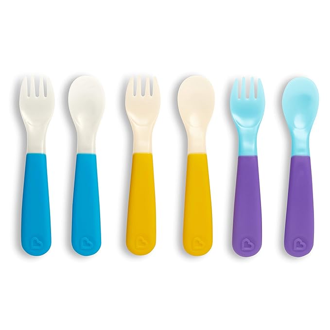 Munchkin ColorReveal Color Changing Toddler Forks and Spoons, 6pcs