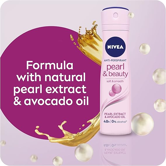 نيفيا بخاخ مزيل عرق للنساء بيرل آند بيوتي (150ml)