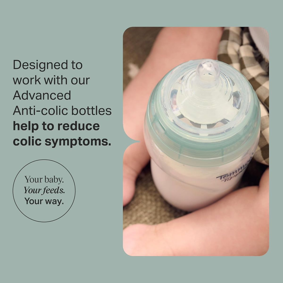 Tommee Tippee Natural Start Advanced Anti Colic Teat (Extra Slow Flow) - Pack of 2