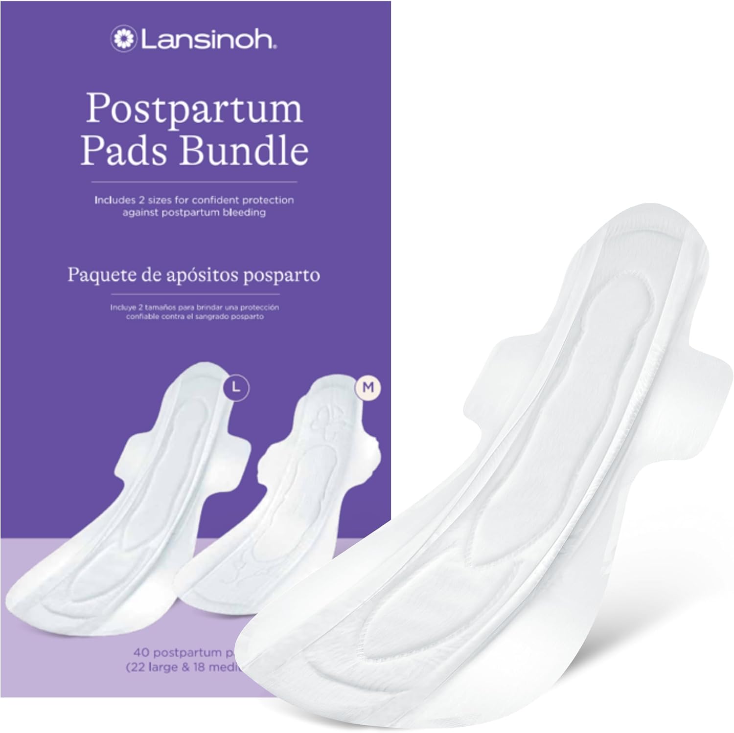 Lansinoh Postpartum Pads Bundle, 40pcs