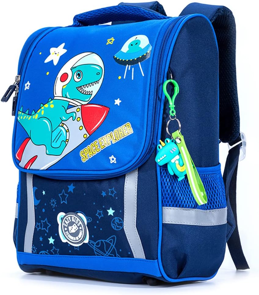 Eazy Kids School Bag Dino In Space (Blue)