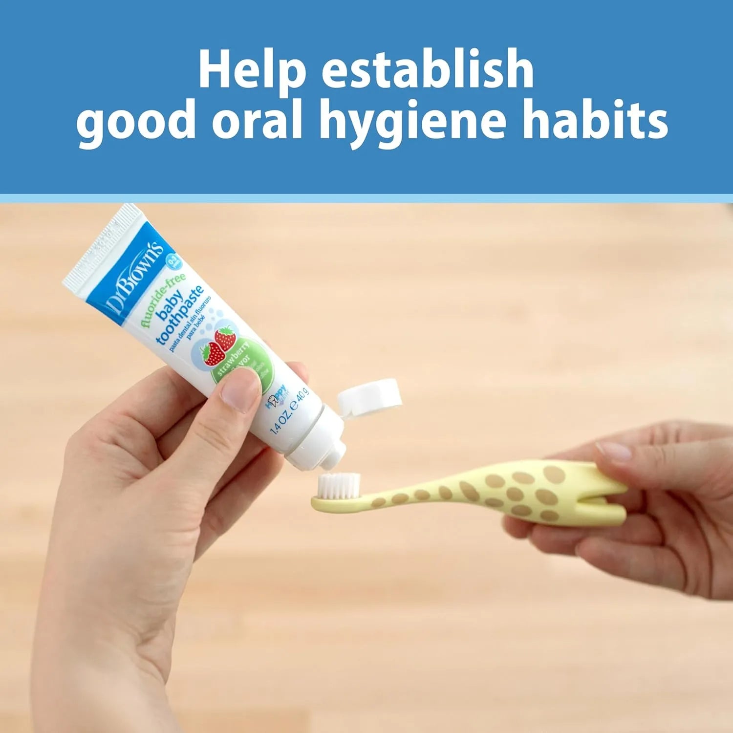 Dr.Brown's Super Soft Baby First Teeth Toothbrush (0-3Months)