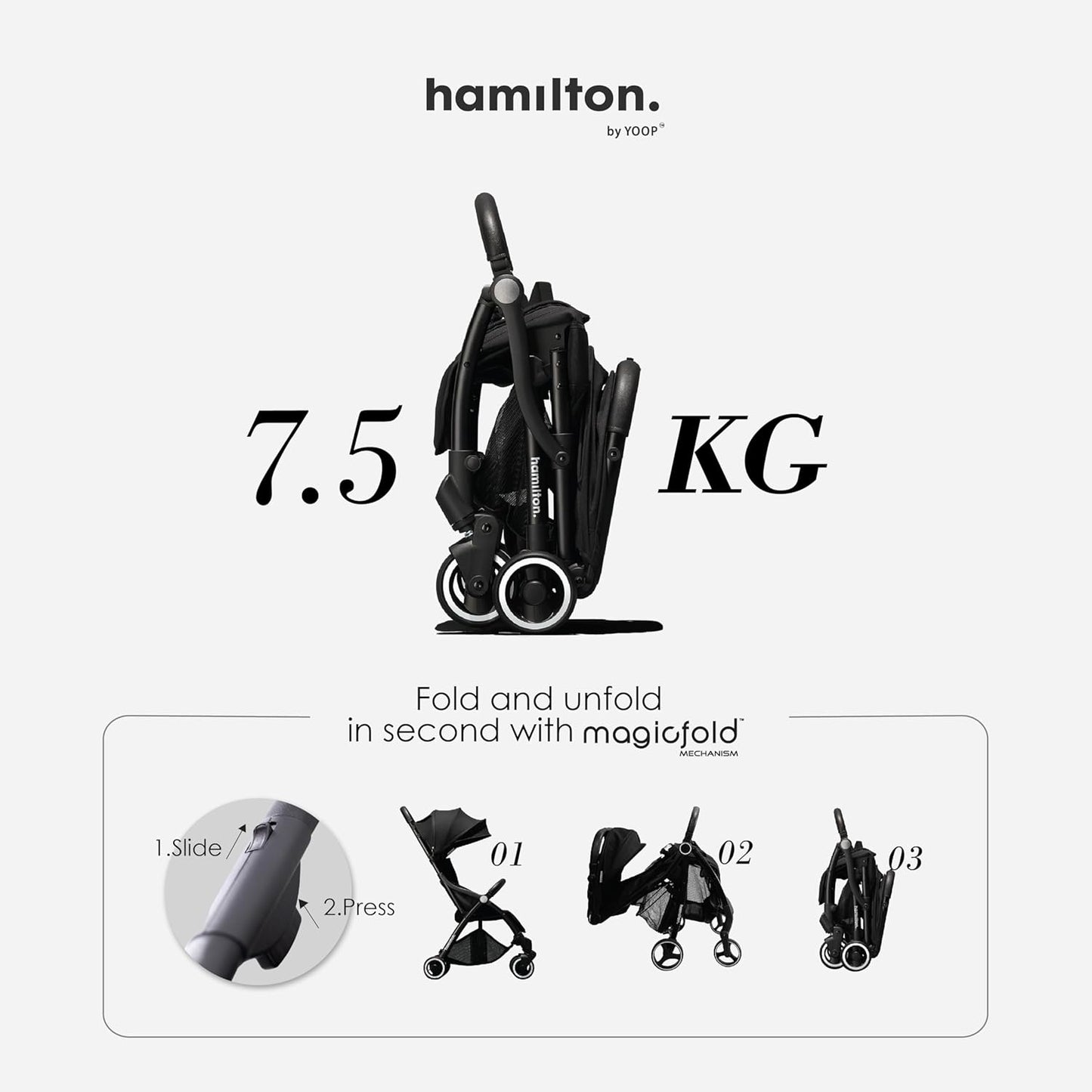 Hamilton by Yoop Everyday Stroller (Grey)
