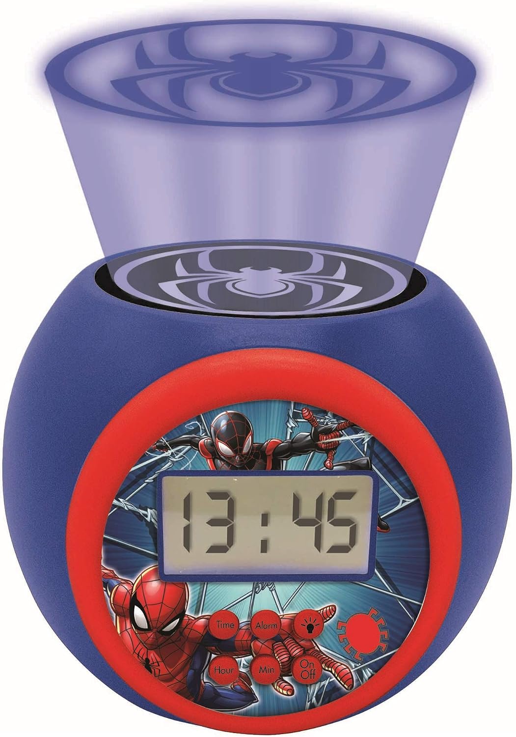 LEXiBOOK Marvel Spider-Man Projector Alarm Clock with Snooze Function