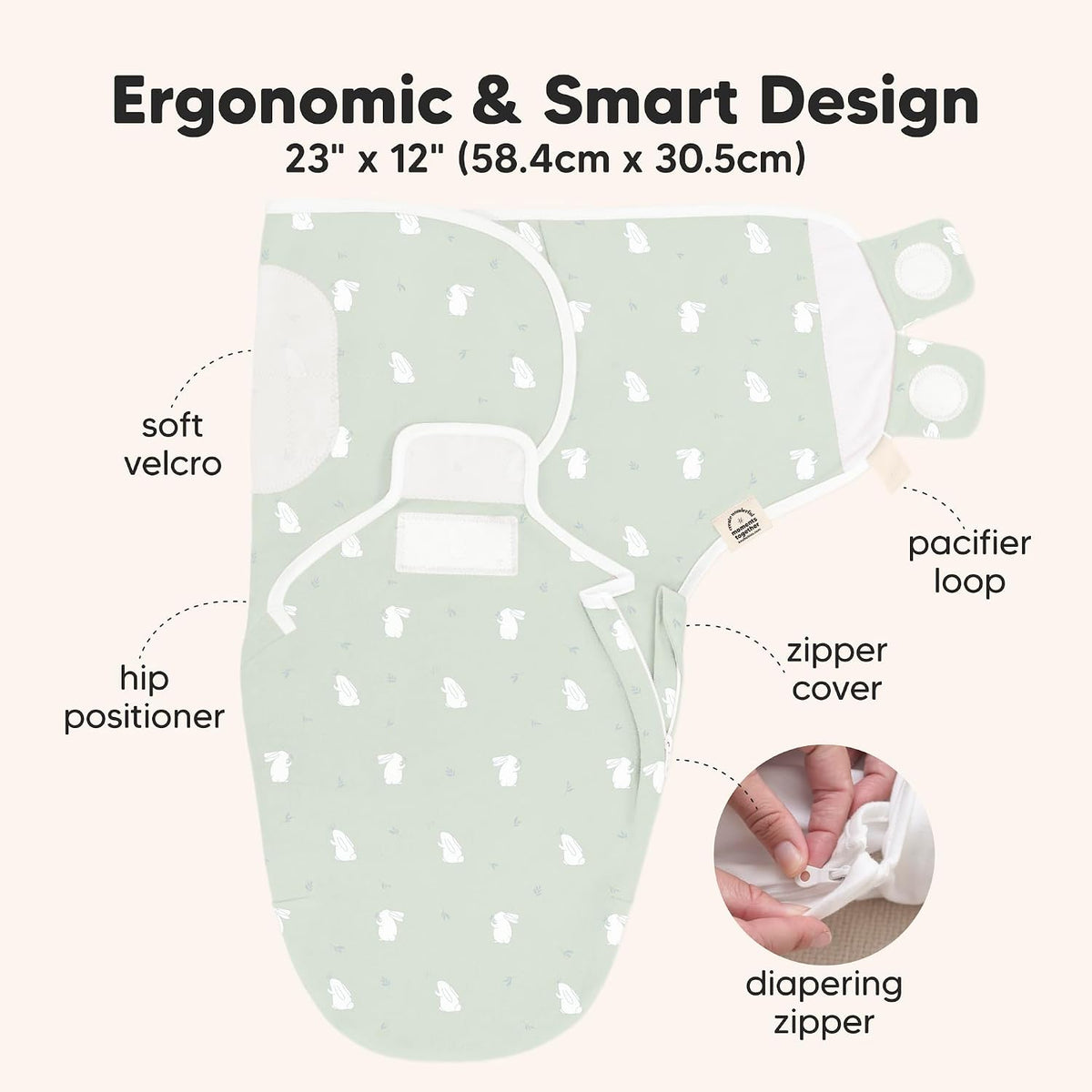 Keababies Soothe Zippy Swaddle Wrap (Aspire) - Pack of 3