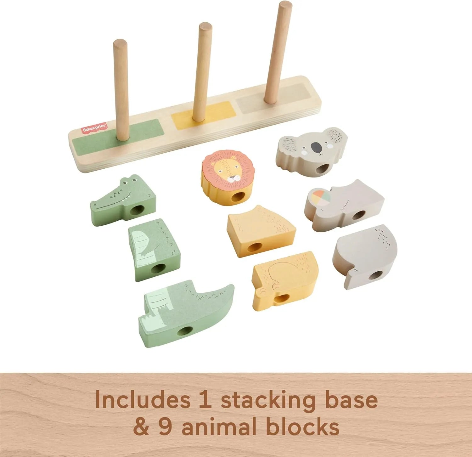 Fisher Price Wooden Stack & Sort Animals