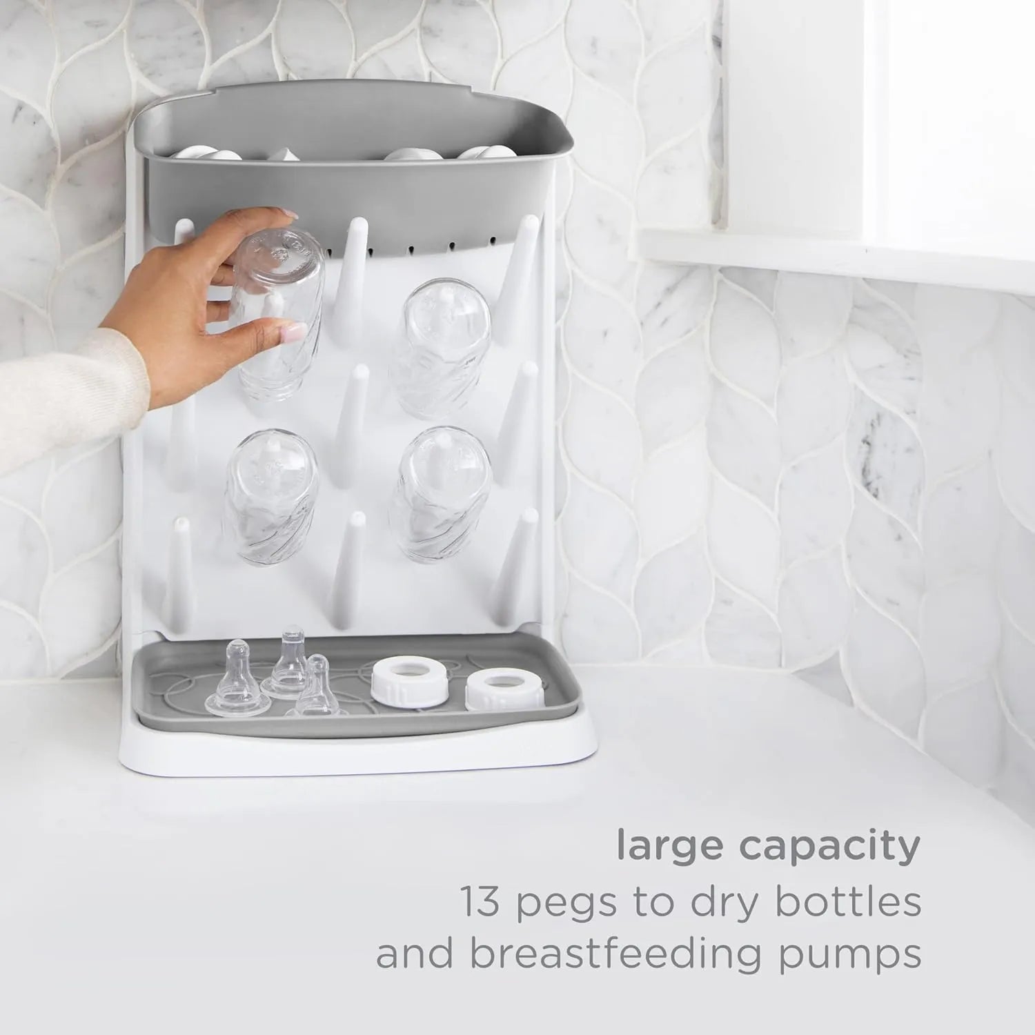 Ubbi Vertical Bottle Drying Rack (Gray)