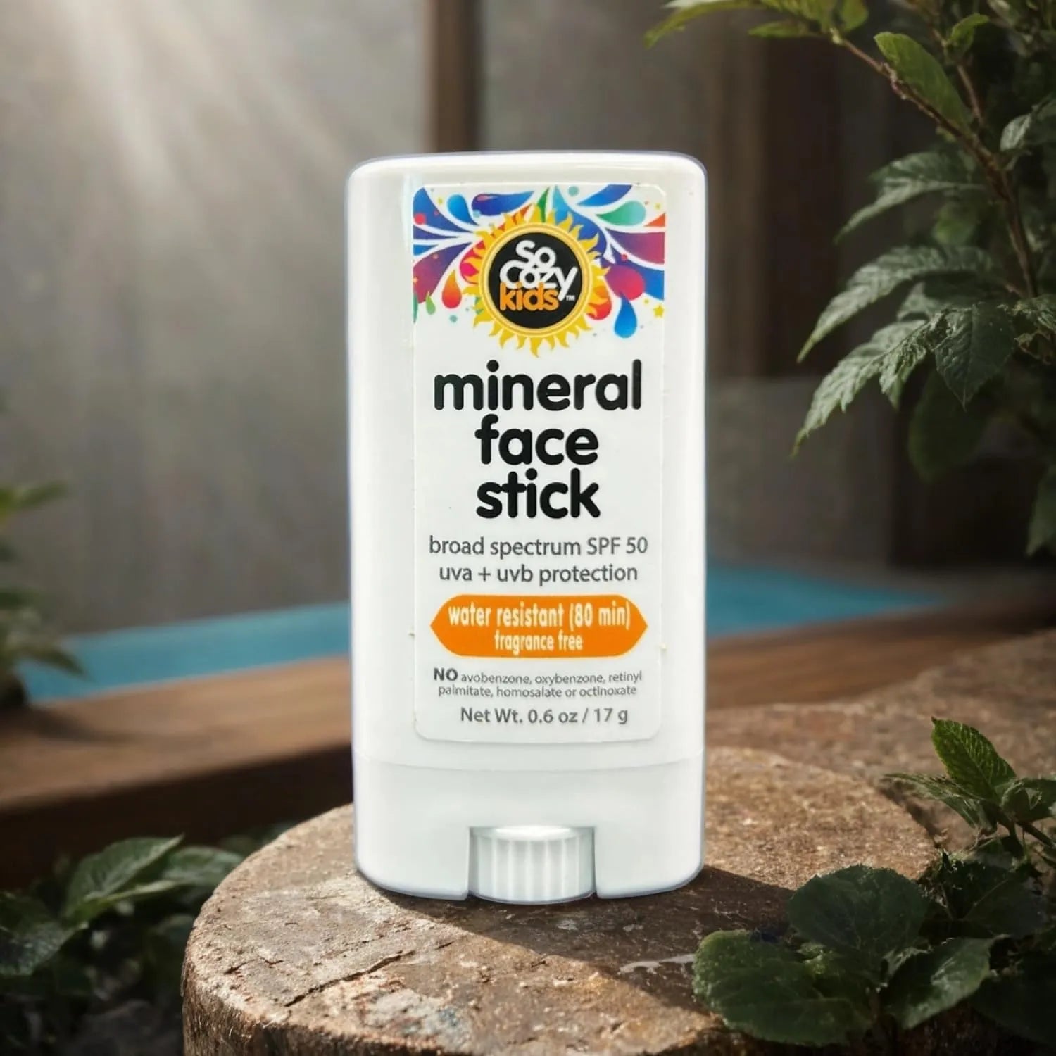 So Cozy Sunscreen Stick Kids SPF 50 Mineral Sunscreen For Face & Body (6oz)