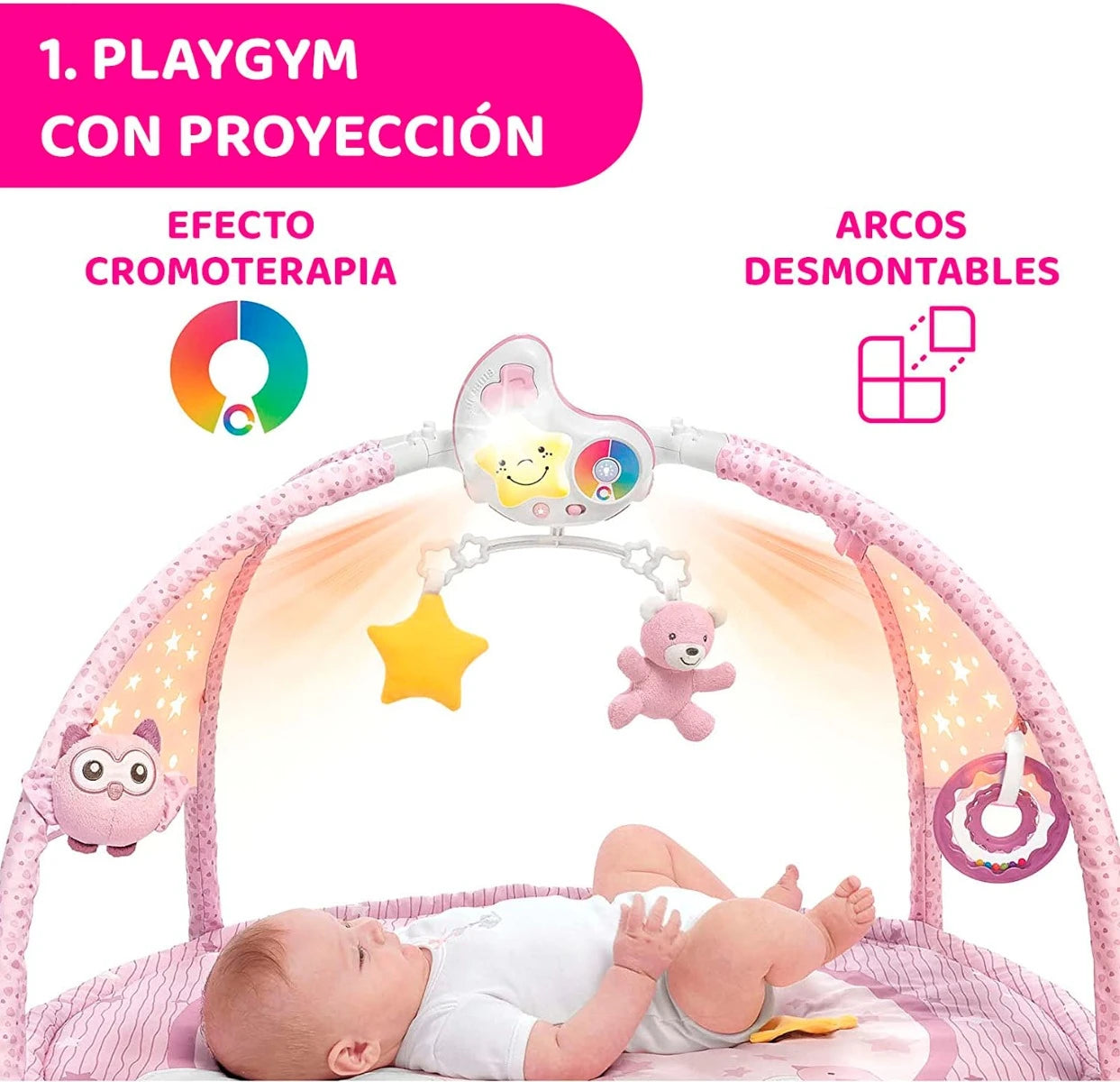 Chicco First Dreams Enjoy Colors Playgym - Pink