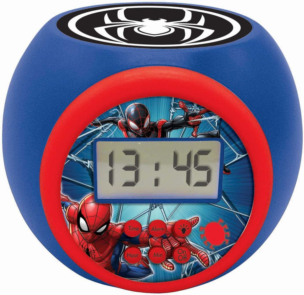 LEXiBOOK Marvel Spider-Man Projector Alarm Clock with Snooze Function