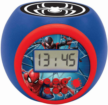 LEXiBOOK Marvel Spider-Man Projector Alarm Clock with Snooze Function