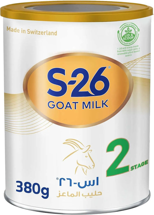 وايث نيوتريشن S26 تركيبة حليب الماعز للرضع المرحلة 2 - 380g (6-12 شهرًا)
