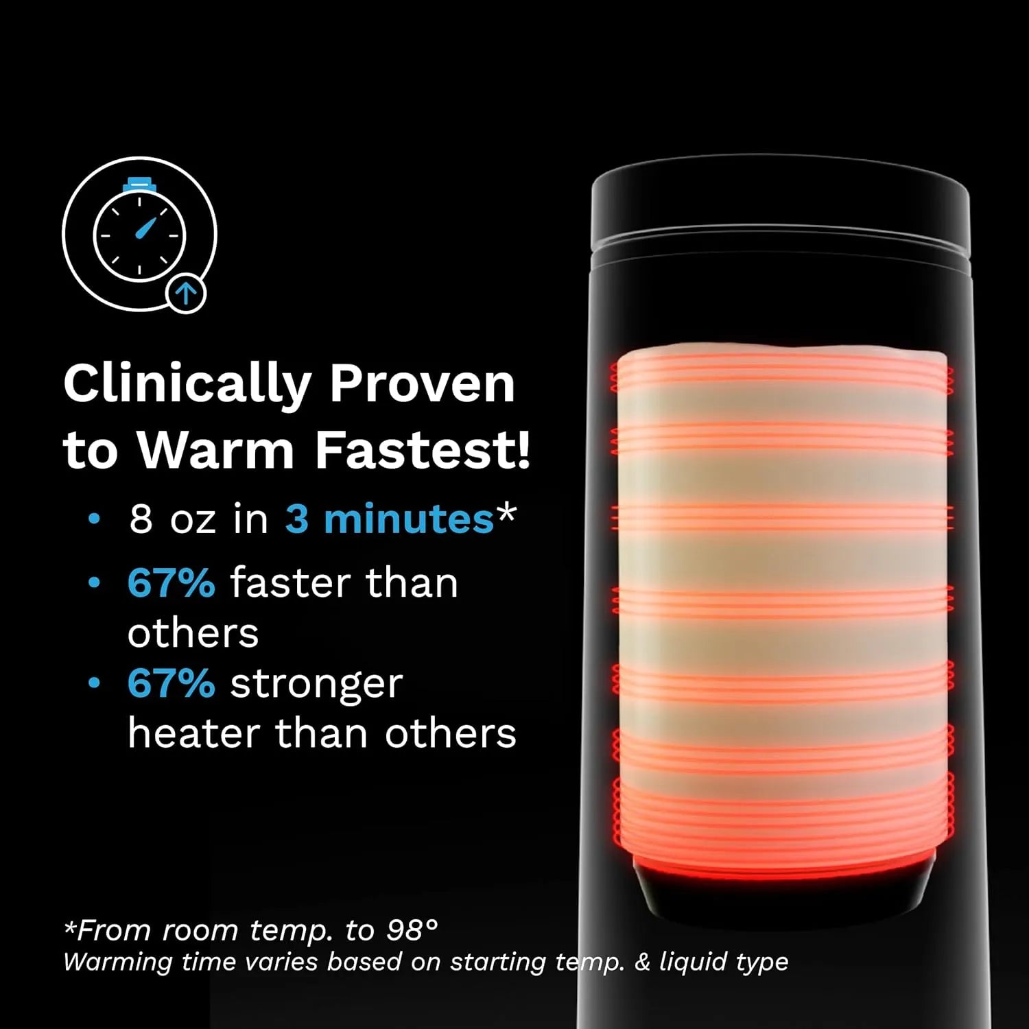 Baby Brezza Portable Bottle Warmer (Black)