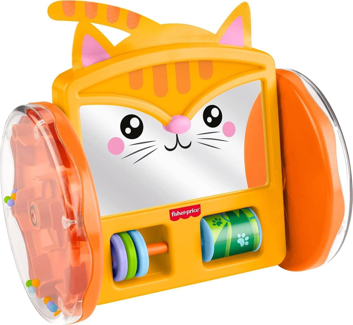 Fisher-Price Crawl-After Kitty Mirror Baby Activity Toy