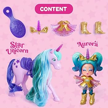 KookyLoos - Star Unicorn Collectible Toy Set - 4 Pieces