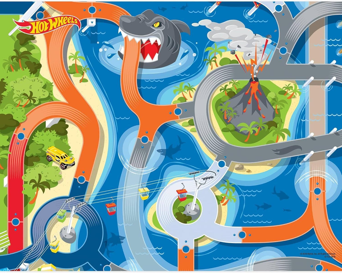 Hot Wheels - Deluxe Imaginmat Racing Playmat with Toy Car & Road Accessories