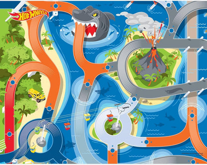 Hot Wheels - Deluxe Imaginmat Racing Playmat with Toy Car & Road Accessories