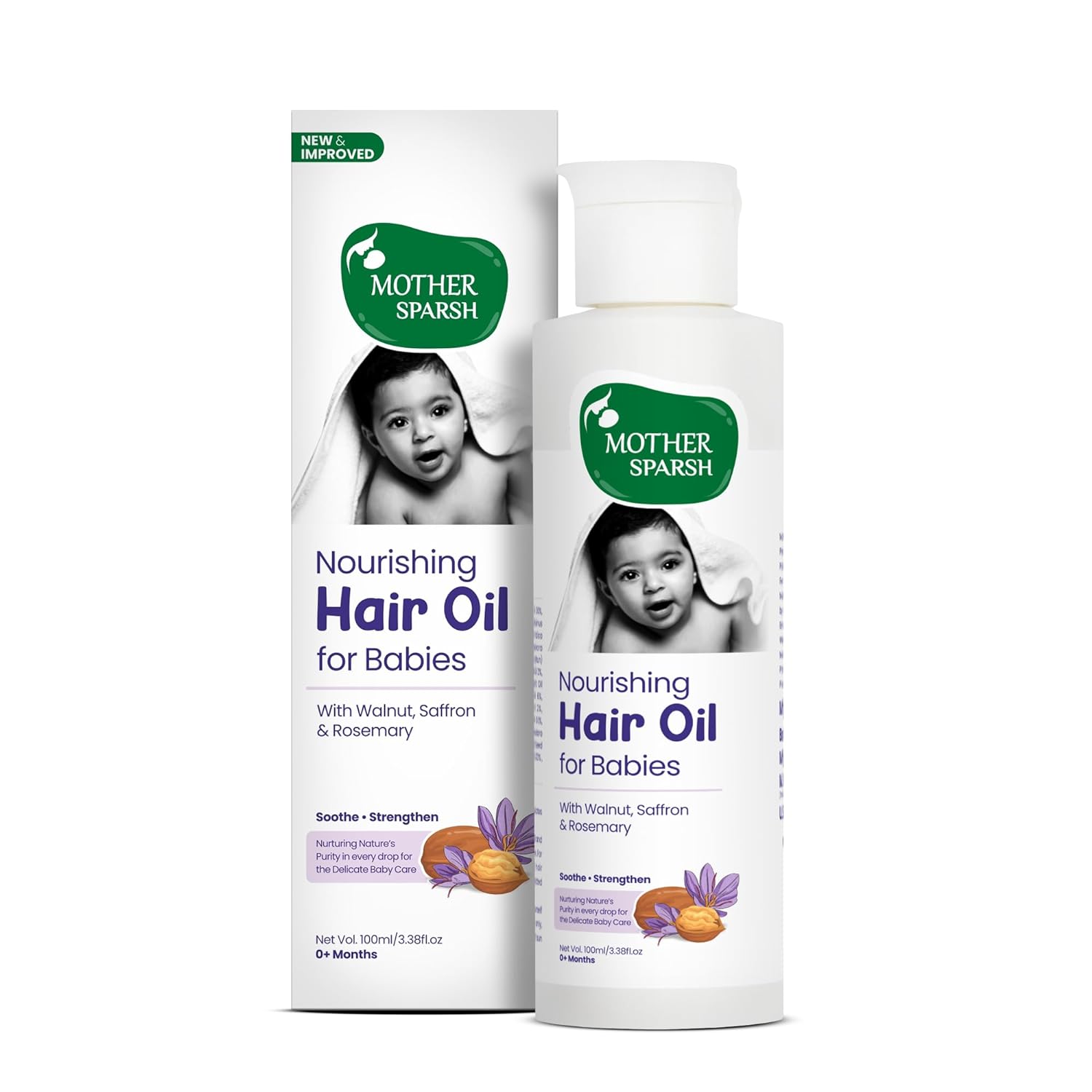 Nourishing Hair Oil for Babies by Mother Sparsh, 100ml, 0m+