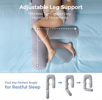 Momcozy Dreamline U Pro Pregnancy Pillow (Grey)