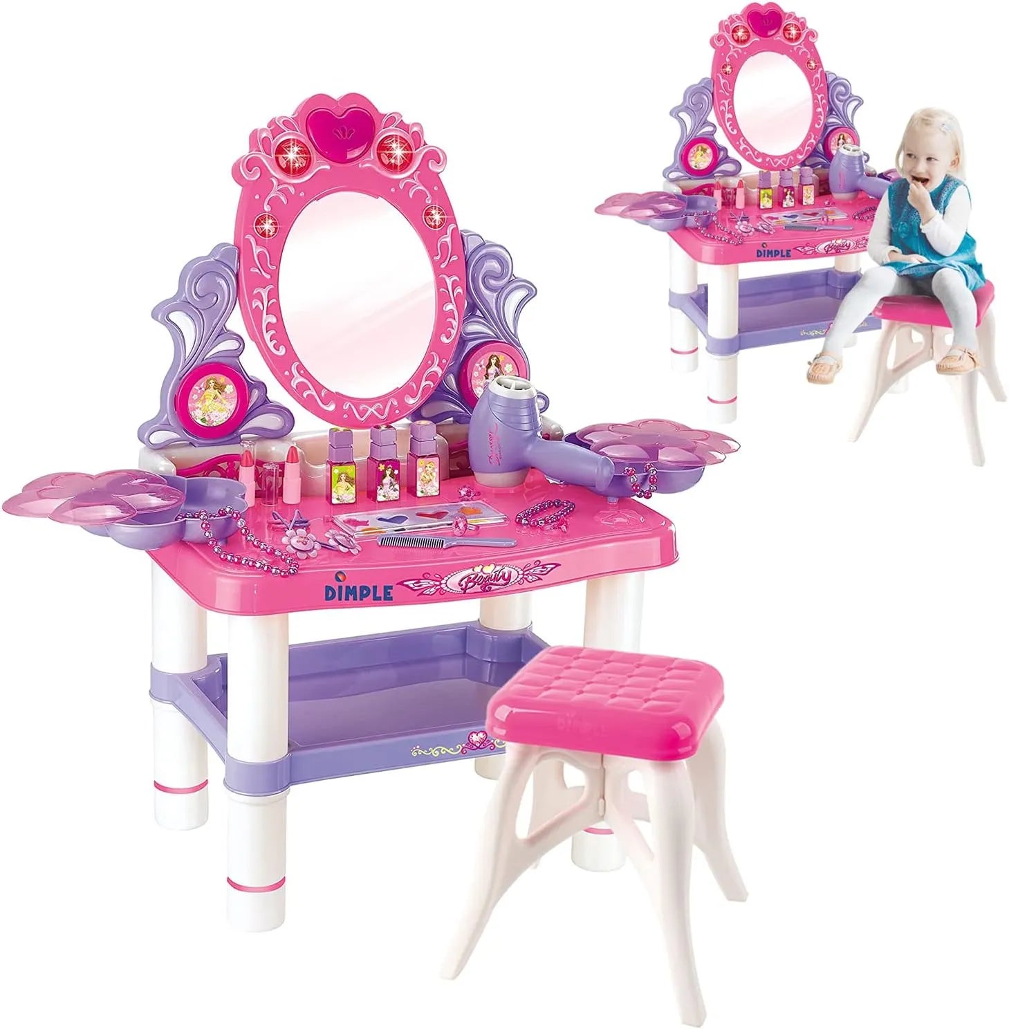 Dresser with Music and Light Set (Pink/Purple)