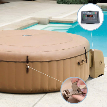 Intex 4 Person Chevron Deluxe Square Bubble Spa (196CM X 71CM)