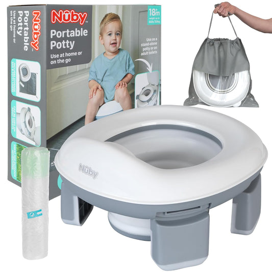 Nuby Go Potty Portable Travel Potty Training (White)