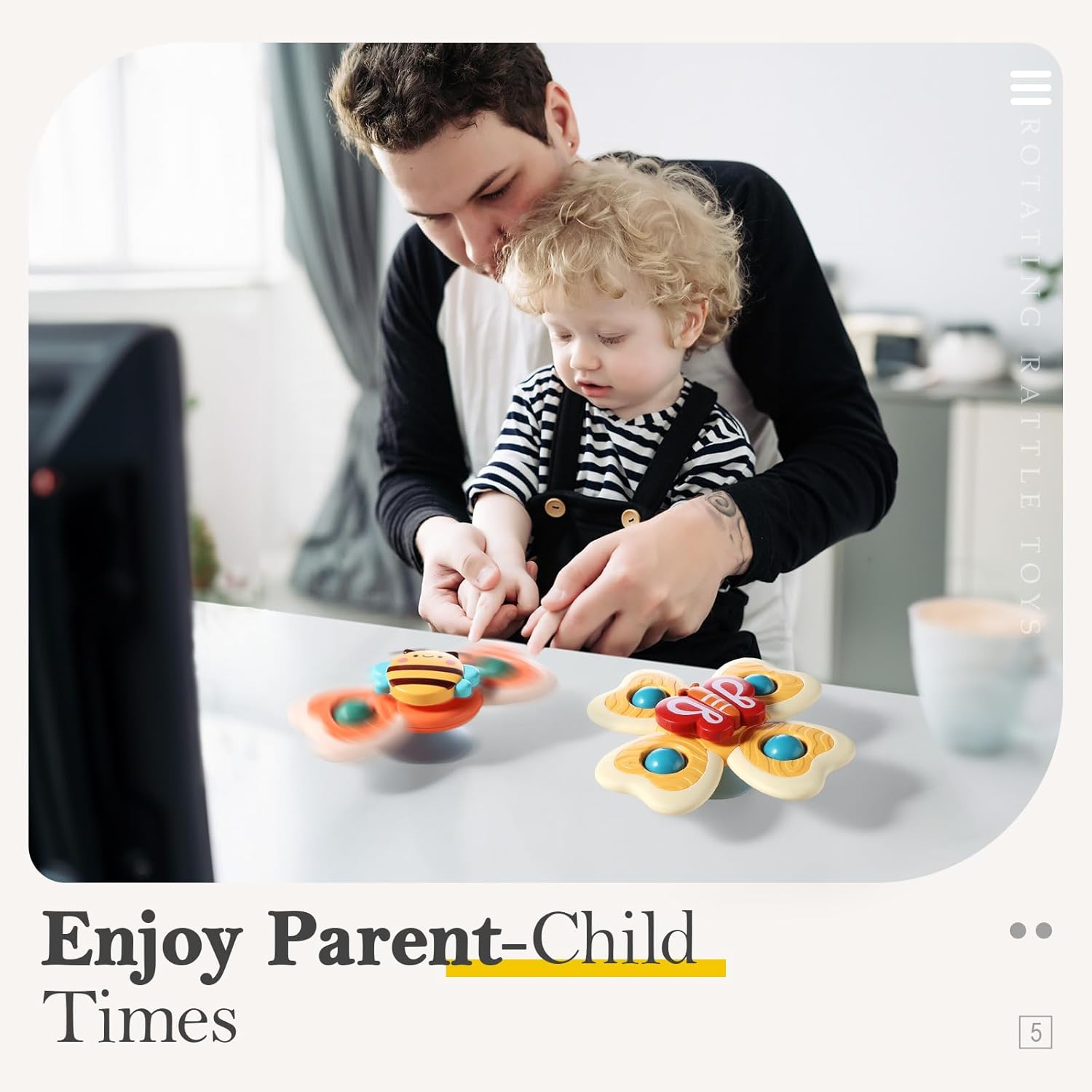 Baby Bath Toy Stocking Stuffers for Kids Ages 1-3, Bee