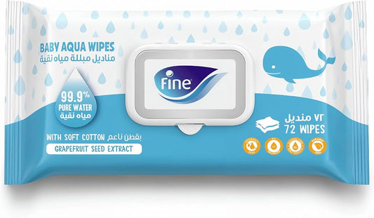 Fine Baby Water Wipes (72s)