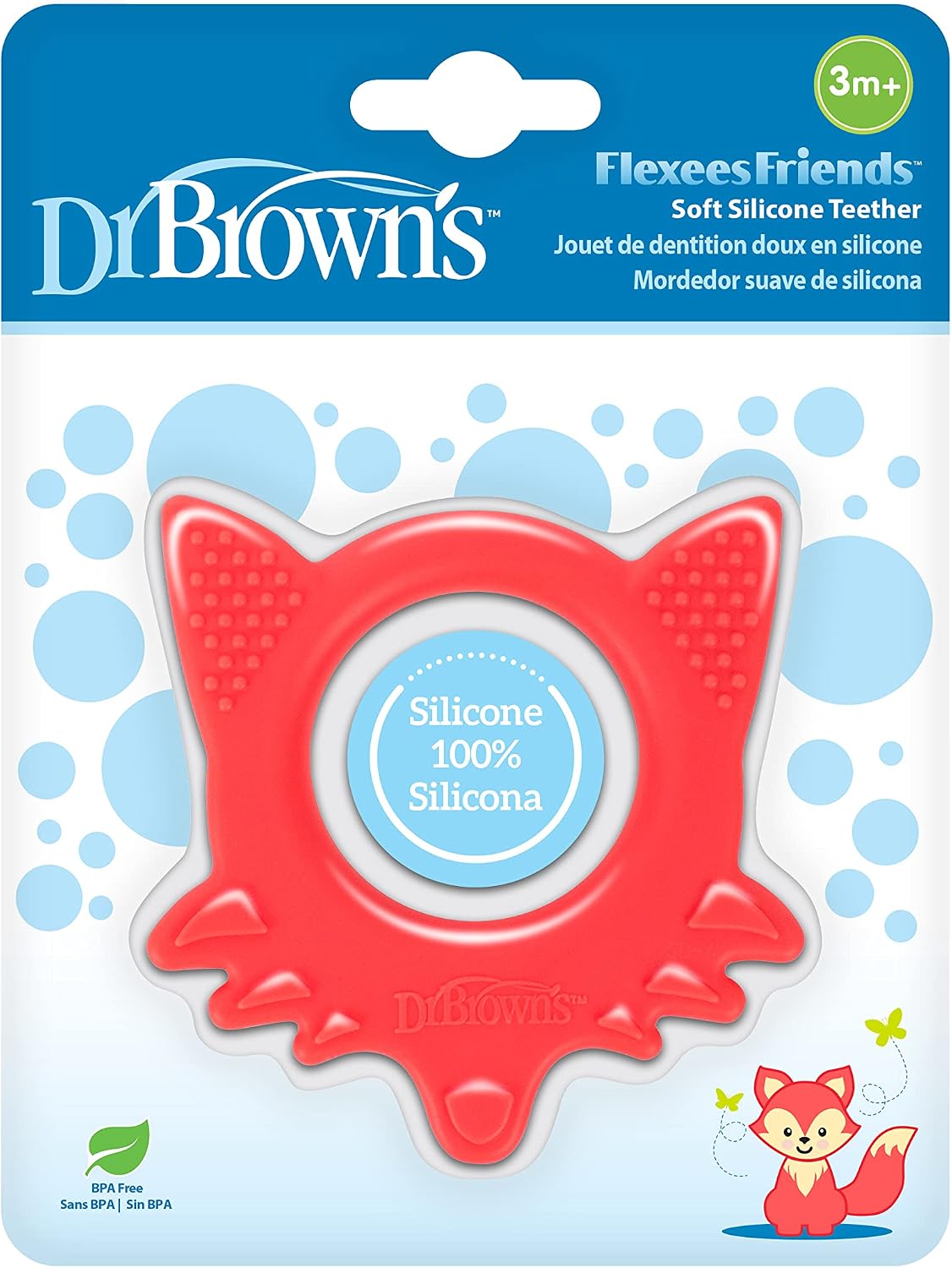 Dr. Brown's Flexes Friends Teether (Fox, Red)