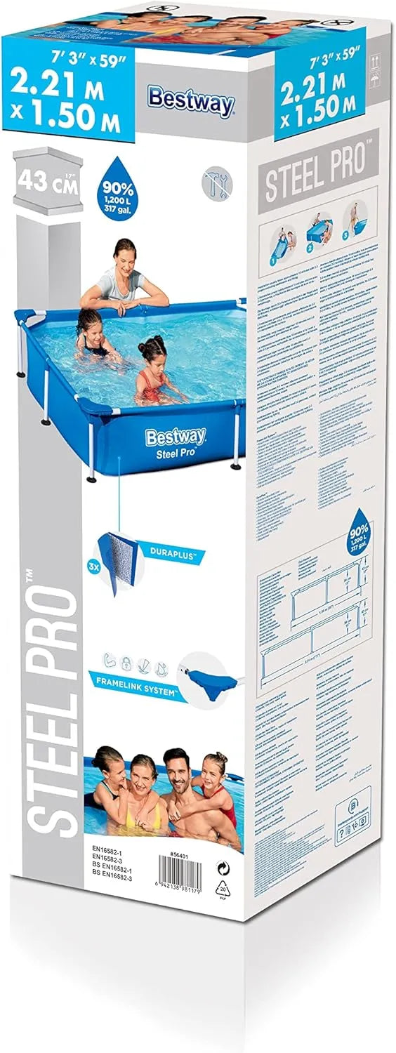Bestway Steel Pro Pool (2.21m x 1.50m x 0.43m)