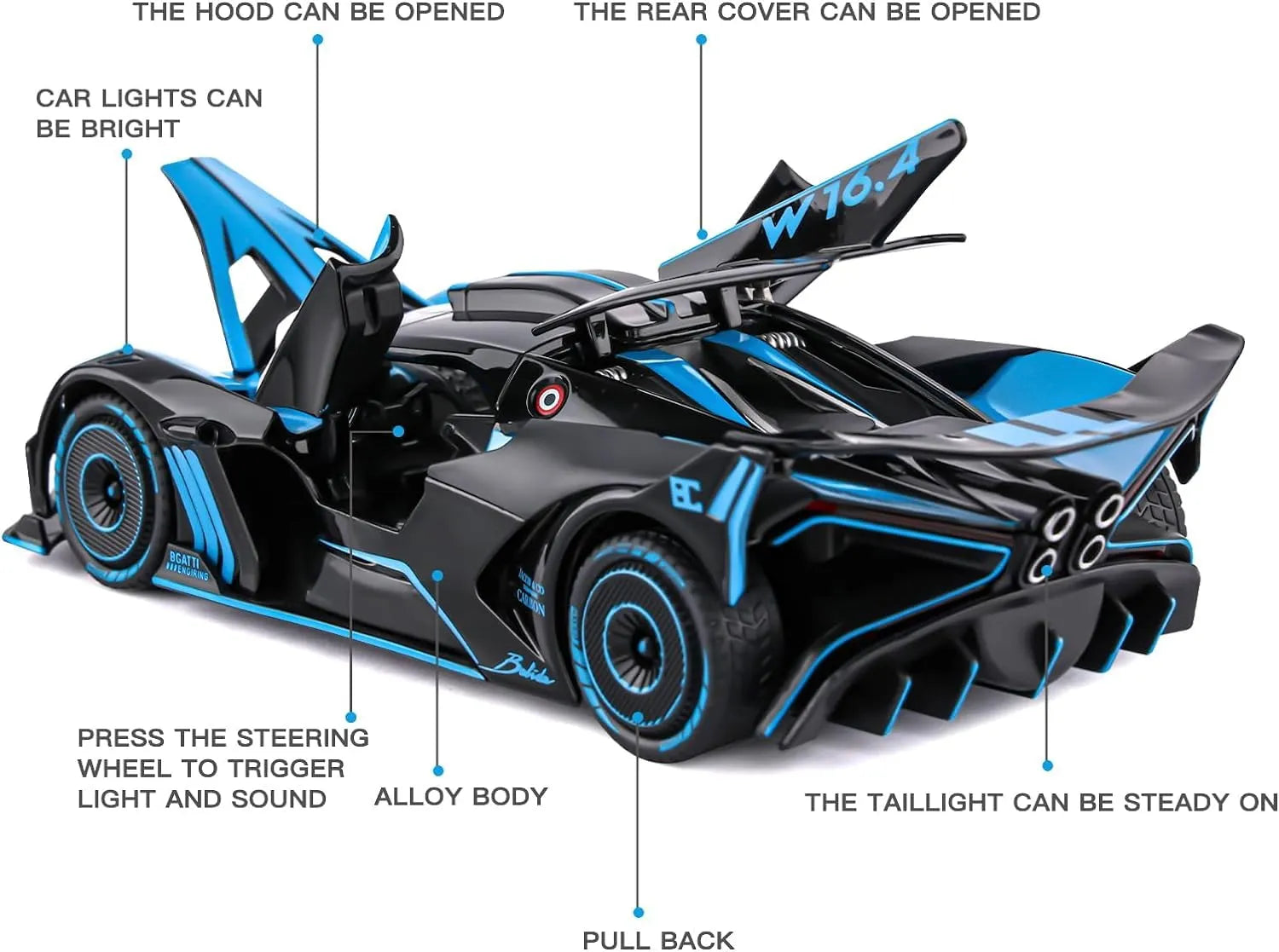 Bburago Bugatti Bolide Super Car (Blue)