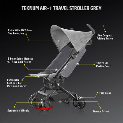 Teknum Air 1 Travel Stroller With Carry Backpack