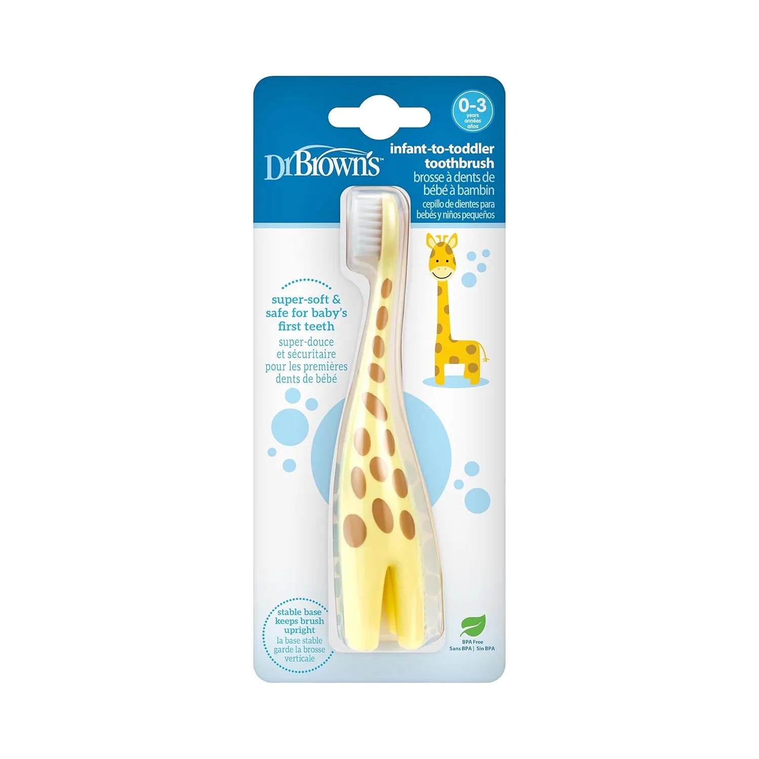 Dr.Brown's Super Soft Baby First Teeth Toothbrush (0-3Months)
