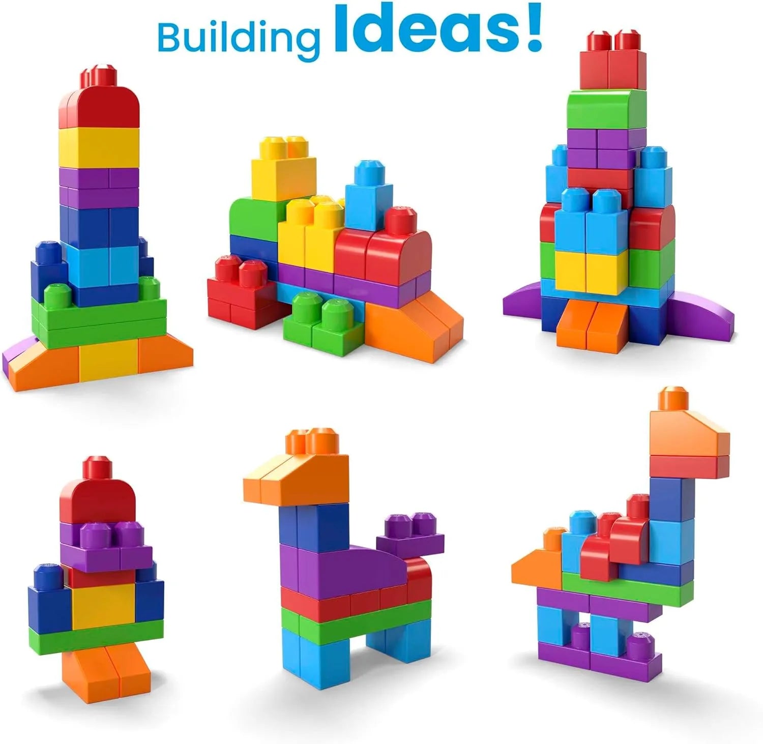Mega Bloks Big Building Bag Building Set With 60 Big Building Blocks
