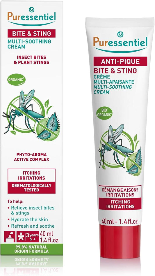 Puressentiel Bite & Sting Soothing Cream 40ml with 4 Essential Oils.