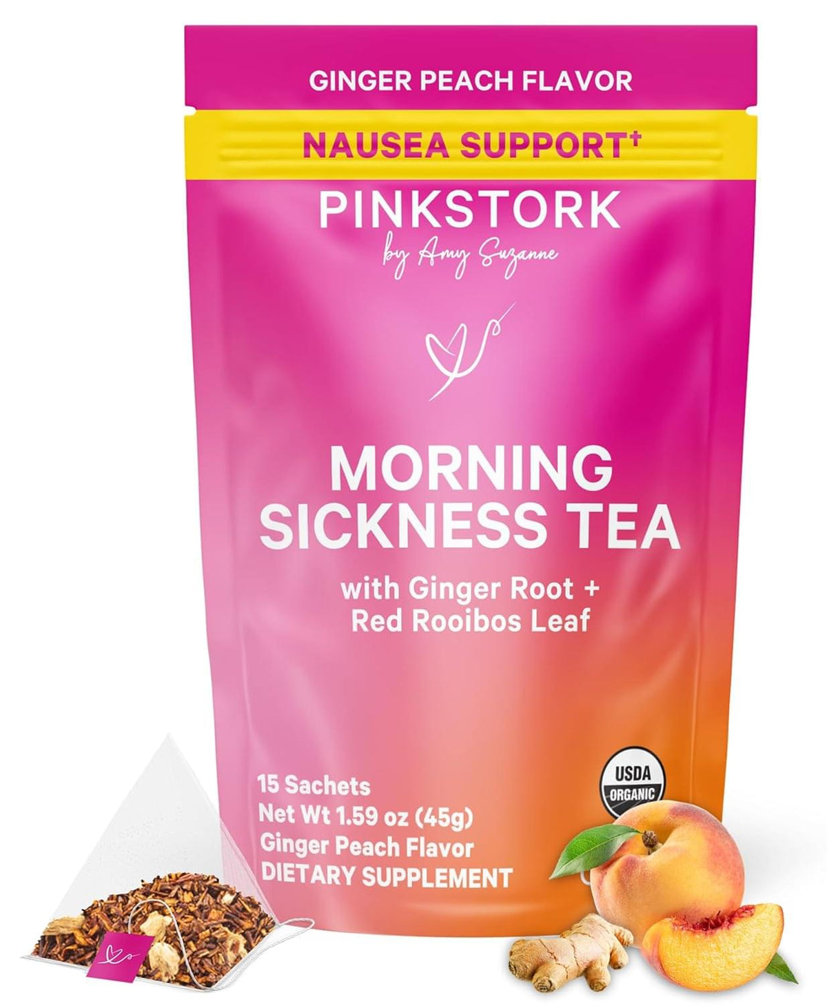 Pink Constipation Pink Stork Organic Morning Sickness Pregnancy Tea - Hot or Iced Tea ...